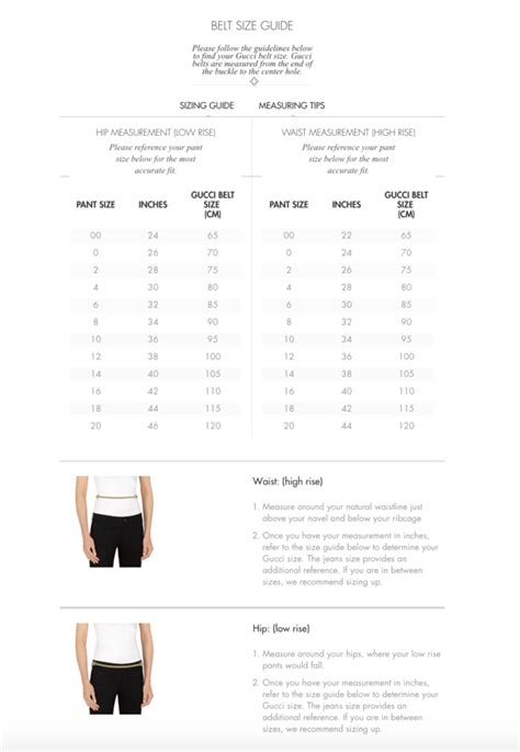 gucci belt men's size chart.